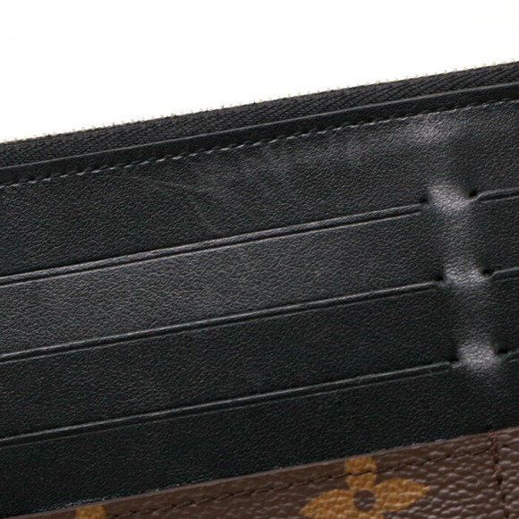 Louis Vuitton Slim Leather Coin Case Card Long Wallet Brown Black - Picture 6 of 9